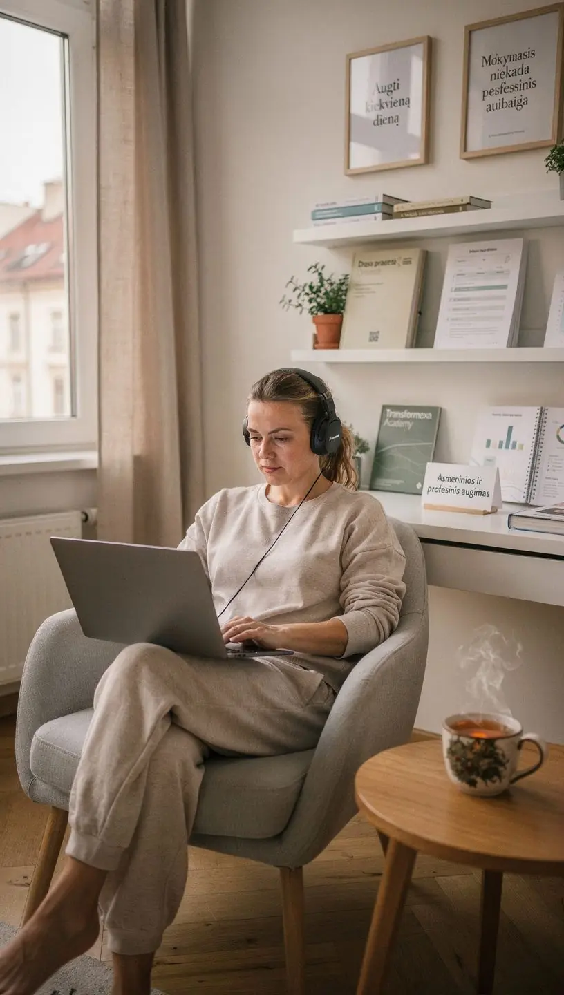 Dizaino šablonų demonstracija, parodanti, kaip naudoti skaitmeninius produktus.